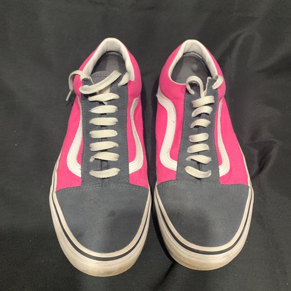 Vans Shoes Vans Old Skool Womens Pink And Bluegrey Poshmark
